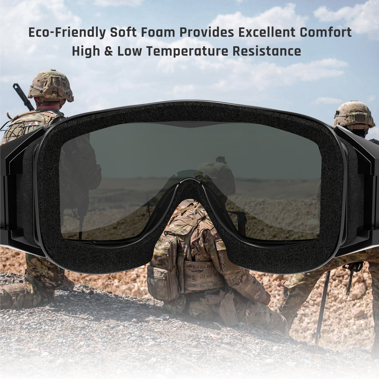 Xaegistac Airsoft Goggles Anti-Fog Glasses Designed for Safety and Comfort During Outdoor Activities Ideal for Shooting and Hunting
