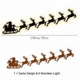 thumbnail image 3 of Fwttom Christmas Wall Decor with LED Lights Wooden Reindeer Sleigh Wall Lights Christmas Decorations Indooor for Holiday Home Decor, 3 of 8