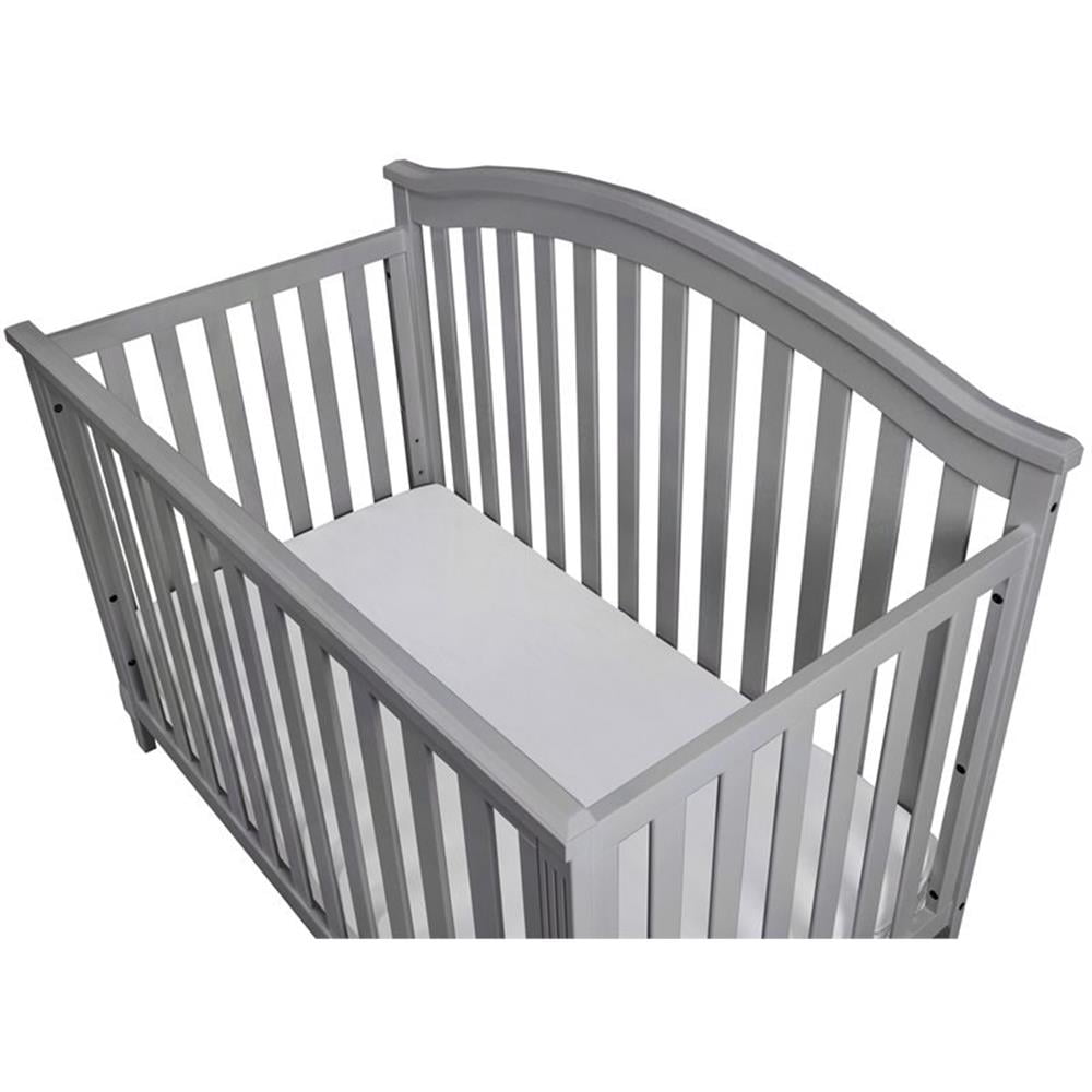 AFG Baby Furniture Kali II 4-in-1 Convertible Crib and Leila 2-Drawer Changing Table Gray