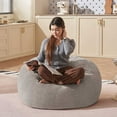 thumbnail image 4 of Bean Bag Chair 3FT,  Large Memory Foam Filled Chair for Adults and Teens, Soft Sofa with Removable Flannel Cover, Round Couch for Living Room Bedroom College Dorm, 4 of 7