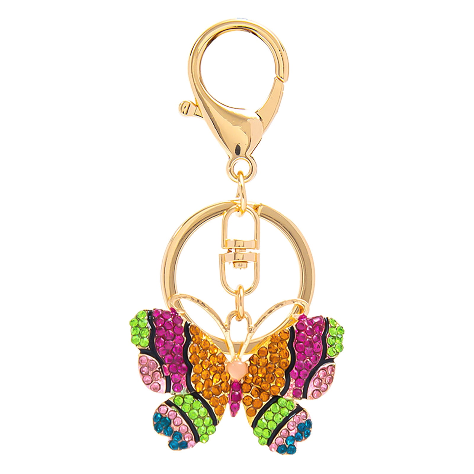 xinqinghao new exquisite diamond-studded butterfly keychain gift yellow ...