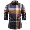 thumbnail image 4 of SRZYMJ Classic Woven Checkered Button Down Shirt for Men Long Sleeve Casual Business Attire Comfortable Versatile Stylish Daily Wear, 4 of 9