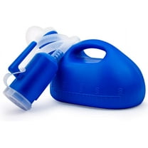 Blue 2000ml Portable Urinals for Men, Men's Urinal Bottle Spill Proof Anti-Overflow Reusable Male Pee Bottle Camping Toilet Thickened, 45.2" Long Tube with Lid