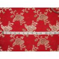 thumbnail image 2 of Silk Brocade fabric RED x metallic gold color 44" wide BRO736[3], 2 of 5