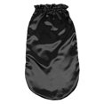 thumbnail image 4 of Capucha larga de raso, capucha para el cabello para mujer, protección para el cabello, gorro de baño, gorro para dormir por la noche Negro, 4 of 8