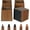Retro Brown, variant on Bed Risers Heavy Duty, Support 2200 lbs, 1-in Deep Anti-Fall Edge, 4 Pack Wooden Furniture Bed Lifts Risers with Non-Slip Pads for King Queen Twin Full Size Frame, Retro Brown, 3" H(Inner 2" H)