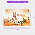 thumbnail image 5 of Happy Thanksgiving Basenji with Turkey Pumpkins Autumn Vibes 7x5in Folded Greeting Card African Barkless Dog Lover Single Note Card with Envelope - 12018, 5 of 5