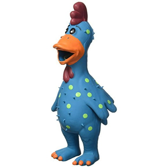 Multipet's 11.5-Inch Latex Polka Dot Globken Chicken Dog Toy