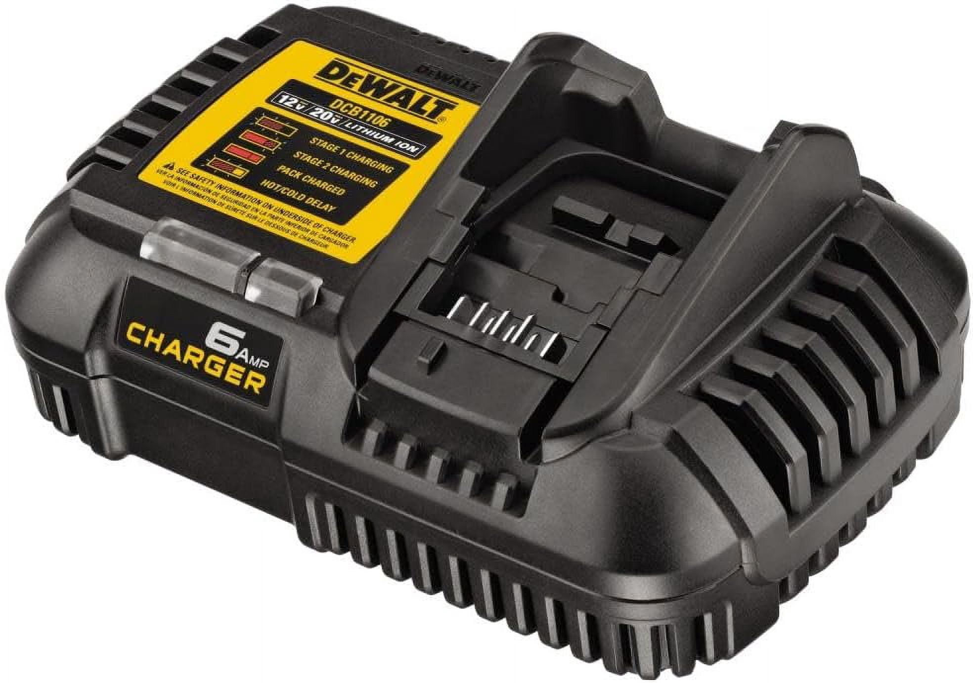 DEWALT DCB1106 6 Amp Charger for 12V MAX, 20V MAX and FLEXVOLT Batteries