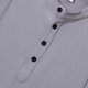 thumbnail image 3 of Camisa de Manga Corta Plisada con Botón de Cuello en V, Mezcla de Algodón de Poliéster Top de Vacaciones de Playa, Suelto para Hombres, 3 of 8