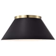 thumbnail image 6 of Nuvo Lighting Dover - 3 Light - Large Flush Mount - Black with Vintage Brass, 6 of 7