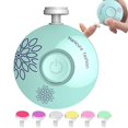 thumbnail image 1 of Cortauñas eléctrico seguro para bebés con 6 almohadillas de lijado, kit de cuidado y pulido para recién nacidos, niños pequeños o adultos, cuidado de las uñas de los pies (verde menta), 1 of 6