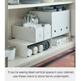 thumbnail image 2 of Yamazaki Home Riser Shelf [Set of 2], White, Steel, Supports 4.4 pounds, No Assembly, 2 of 7