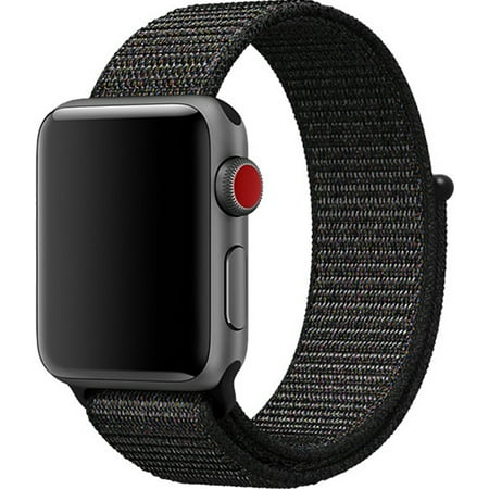 Replacement Sport Nylon Woven Band for Apple Watch Series 4 40mm/44mm Color:black Size:40mm