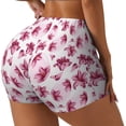 thumbnail image 2 of Naloa Lilies Flowers Biker Shorts for Women Seamless Scrunch Short Women’s Yoga Shorts for Gym Running Sport Shorts - Small, 2 of 9