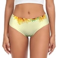 thumbnail image 1 of Fotbe Sunflowers On A Yellow Background Calzones Estampados para Mujer – Ropa Interior de Algodón, Cómoda, Suave y Elástica-4X-Large, 1 of 6