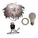 thumbnail image 3 of CM-TOP | Lámpara De Mesa | Lámpara De Plumas | Color Blanco | Lámpara De Noche | Luces LED | alimentadas por USB para decoración del hogar (Blanco | 13 * 22CM), 3 of 4