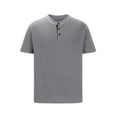 thumbnail image 5 of Elvqul Mens Summer Shirts T-Shirts Short Sleeve Elastic Gray Pullover Everyday Crew Neck Shirts for Men Plain, 5 of 6