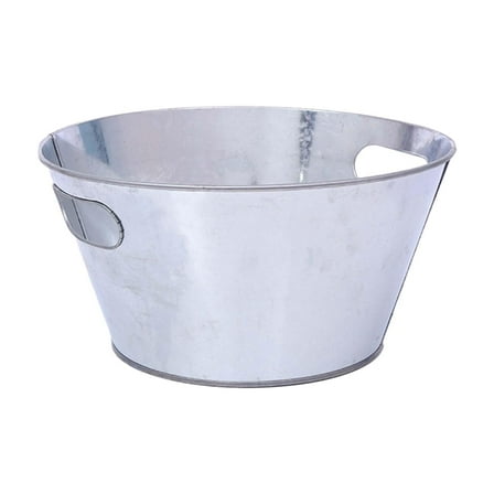 Almencla Ice Bucket Beer Champagne Cocktail Iced Classic Galvanized Beverage Tub Chilling Beer Bucket for Household Anniversary Indoor