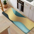 thumbnail image 5 of Teal Gold Marble Pattern Kitchen Rug Mat,Kitchen Runner Rugs Non Skid Washable,Decorative Kitchen Floor Mats for Kitchen,Sink,Laundry,17"x47.2", 5 of 7