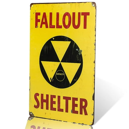 Christmas Gifts "Fallout Shelter Vintage Metal Tin Sign,Garage Decor Man Cave sign Size: 8 x 12 Inch