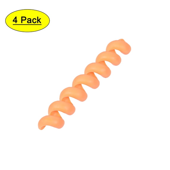 Uxcell Cord Organizer Yellow Wire Management for Camera Flexible Cord Keeper Lightweight Spiral Holders 4 Pack