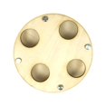 thumbnail image 2 of LOVIVER Golf Ball Display Rack Organizer Shelf Organization Wood Accessories Golf Ball Holder Stand for Office Collections Displaying Round 4Holes 20x20cm, 2 of 8