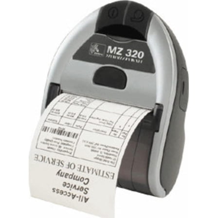 Restored Zebra MZ320 Mobile Direct Thermal Receipt Printer – 3-Inch Portable Monochrome Printing, 203 dpi, USB & Bluetooth, Battery Included (M3E-0UB00010-04) (Refurbished)