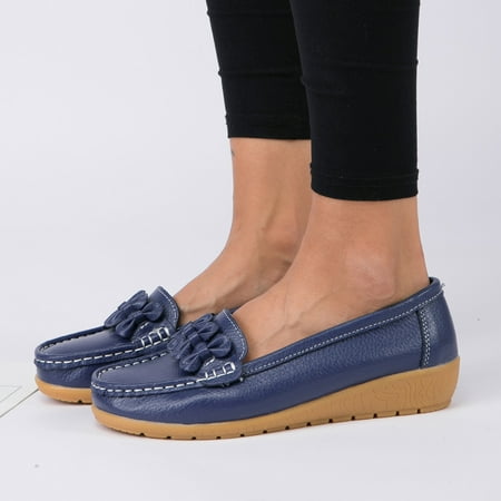 

Cathalem Slip On Women Comfort Walking Flat Loafers Casual Shoes Driving Loafers Walking Shoes Womens Casual Comfortable Shoes Dark Blue 7.5