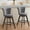 Grey, variant on Paproos Velvet Bar Stools Set of 2, 26" Swivel Counter Height Bar Stool with Back and Tufted Button, Trimmed Edges, Modern Upholstered Kitchen Island Counter Height Chair with Wood Legs, Beige