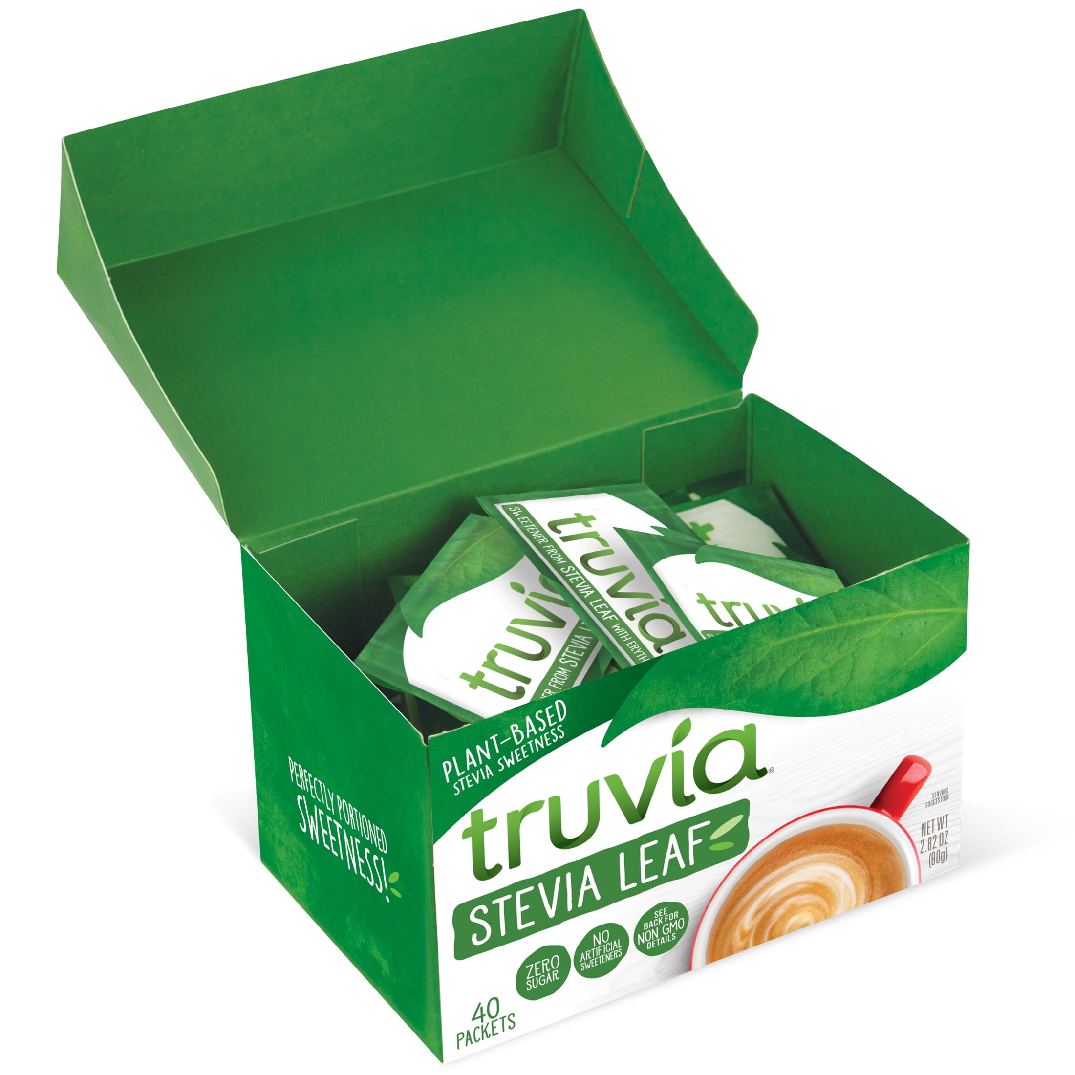(4 pack) Truvia Original Calorie-Free Sweetener from The Stevia Leaf, 40 Count (2.82 oz Carton)