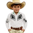 thumbnail image 5 of JAJAHO Boys Long Sleeve Shirts Western Cowboy Horse Pattern Button Down Collared Shirts For Kids 4-13Y Trendy Tops, 5 of 5