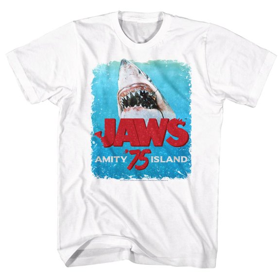 Jaws Bite White Adult T-Shirt 4Xl