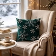 thumbnail image 4 of WWG Velvet Christmas Pillow Cover 18x18, Decorative Throw Pillow Case with Rhinestone Beaded Pattern, Hidden Zipper, Washable, for Sofa Couch Bed Living Room Couch, 4 of 6