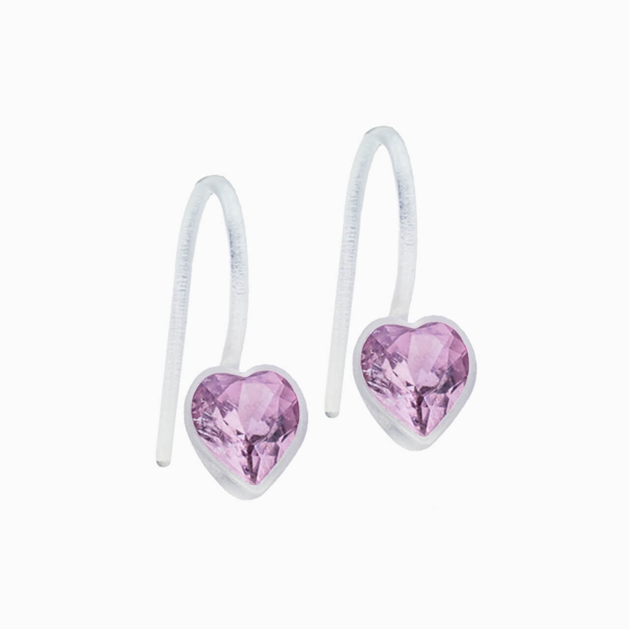 Blomdahl | Nickel Free | Medical Plastic Heart Crystal Pendant Earrings | Best Choice For Sensitive Ears