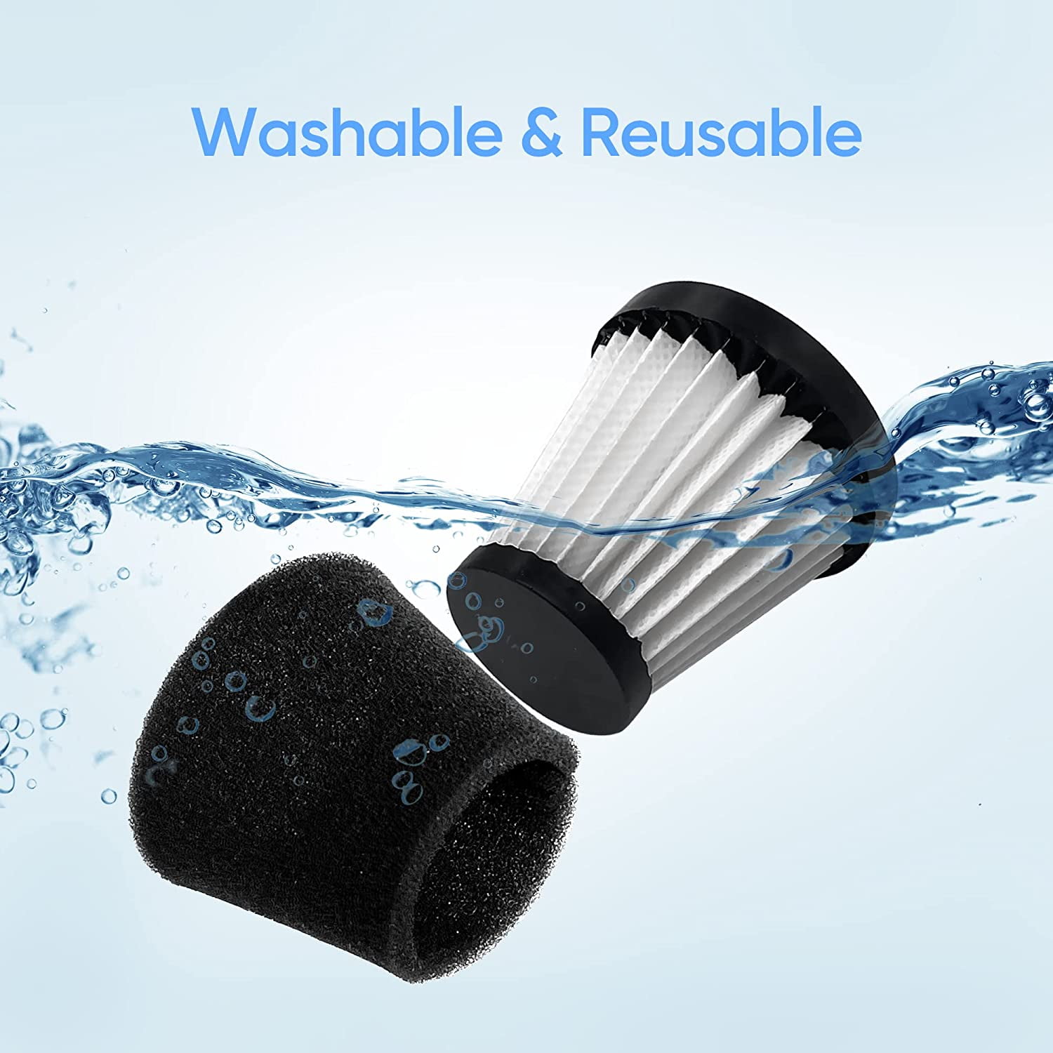 Moreffi 2 Pack HEPA Filters Replacement Compatible With Hoover WindTunnel 3 Pro Pet Upright Vacuum Cleaners Compares to Hoover Part 305687002 305 - Moreffi 2 Pack Pleated HEPA Filter Replacement