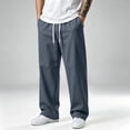 thumbnail image 6 of Men's Wide Leg Sweatpants Oversized Lounge Uncuffed Pants Drawstring Waist Casual Joggers, 6 of 6