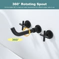 thumbnail image 6 of 2 Handle Wall Mount Bathroom Faucet and Rough-in Valve Included, 6 of 7