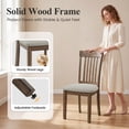 thumbnail image 3 of EOP Upholstered Dining Chair Set of 2, Farmhouse Kitchen Wood Chairs with Backrest, Modern Fabric Padded Dining Chairs for Kitchen, Living Room, Beige Pad, 3 of 12