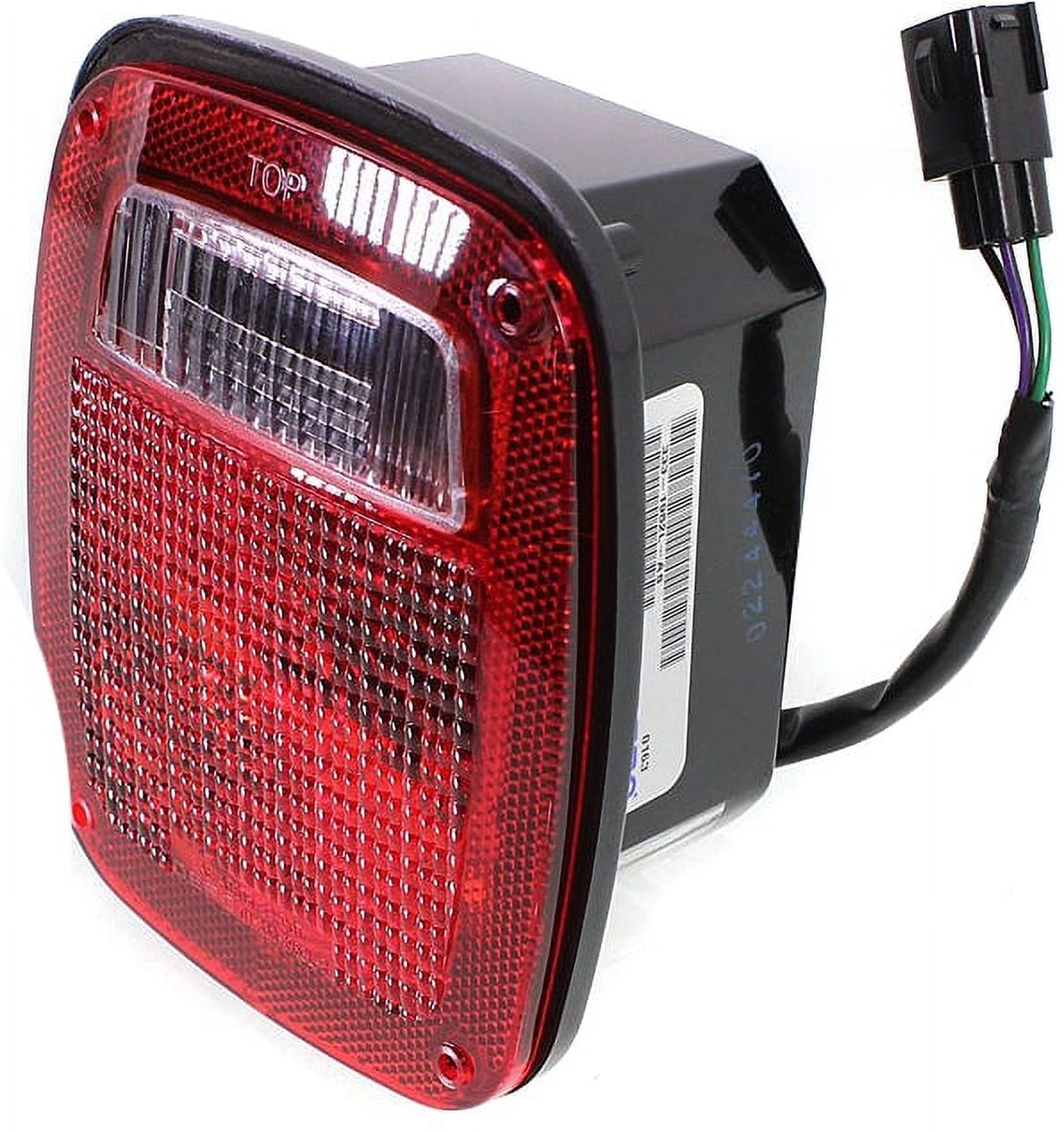 Evan-Fischer Pair Tail Lights For 1998-2006 Jeep Wrangler TJ (Driver & Passenger Side, Halogen, With Bulbs)