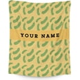 thumbnail image 1 of LHSHID Personalized Pickle Blanket Gifts with Name Text Funny Throw Blanket for Adults Kids Lightweight Plush Soft Cozy Warm Flannel Blankets for Bed Couch, 1 of 8