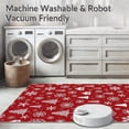 thumbnail image 5 of ODIKA 6'x9' Machine Washable Non-Slip Area Rug, Enchanted Snowfall Wonderland Decorative Pathway Accent High Traffic Rug with Pad, Red, 505531, 5 of 8