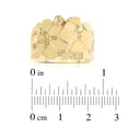 thumbnail image 3 of Floreo Men's 10k Yellow Gold 16mm Uneven Dense Nugget Ring, 3 of 3