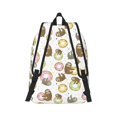 thumbnail image 6 of Rocae Donut Sloth for Durable Canvas Backpack Leisure Large Bag Travel Rucksack Multi-function Backpack Medium, 6 of 8