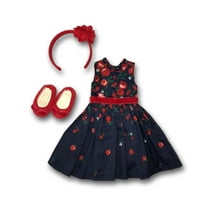 American Girl Janie and Jack Wrapped in Roses Party Dress for 14.5-Inch Wellie Wishers Dolls