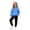 O10-Blue, variant on Ulitacool Girl's Outfits Round Neck Solid Color Long Sleeve Tracksuit Hoodie Pants Classic Toddler Clothing 4-5 Years Black