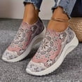 thumbnail image 5 of Women‘s Mandala Print Casual Sneakers  Soft Sole Platform Slip On Walking Shoes  Low-top Breathable Shoes, 5 of 5