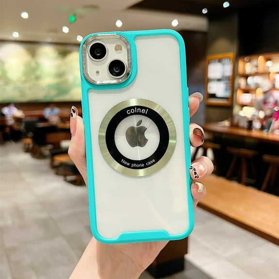 Decase for iPhone 14 Pro Magnetic Clear Case,Compatible with MagSafe,Slim Shockproof Anti-Scratch Drop Proof Non-Yellowing Anti-Fingerprint Clear Back Cover Case,Green