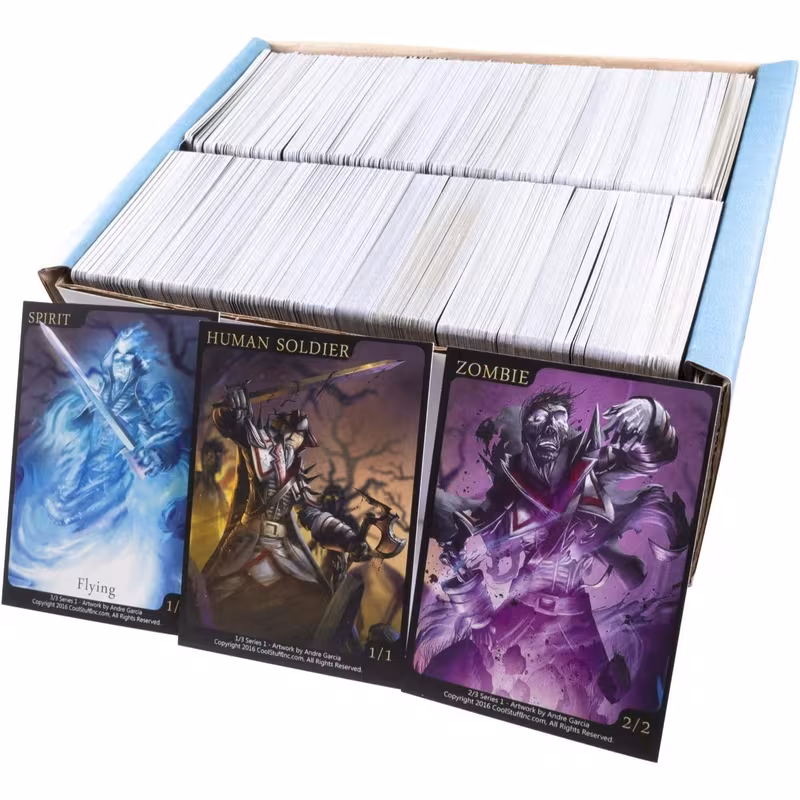 Collectible 1000 Assorted Magic: The Gathering Cards with C/U, Rares, and Foils! Includes CoolStuffInc Tokens!