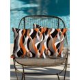 thumbnail image 4 of Waterproof Outdoor Throw Pillows with Inserts 16"x16" Set of 2, Abstract Stripes Soft Decorative Pillowcases for Couch Bedroom, Retro Modern Orange Black Gray Lines Pillow Covers for Sofa Living Room, 4 of 8